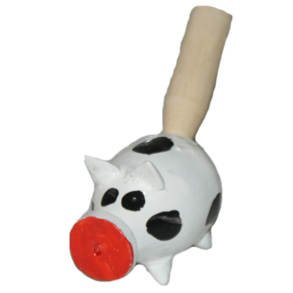 Свисток у вигляді корови з дерева лакований 171983