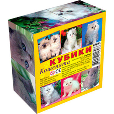 Кубики "Кішки" 4 кубики рус Эн.0865