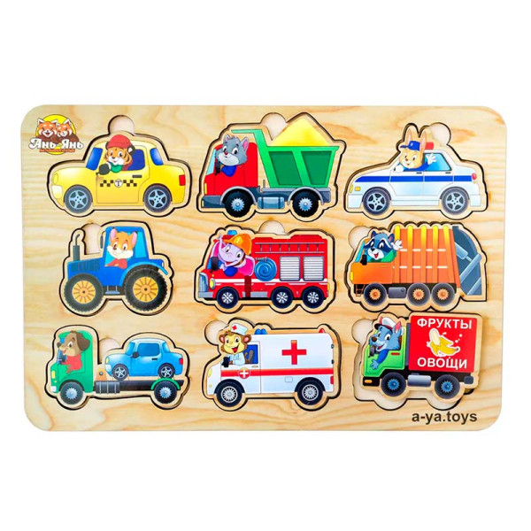 Сортер UBEE (рамка-вкладка): Транспорт з дерева ПСД130 Сортер UBEE (рамка-вкладка): Транспорт з дерева ПСД130