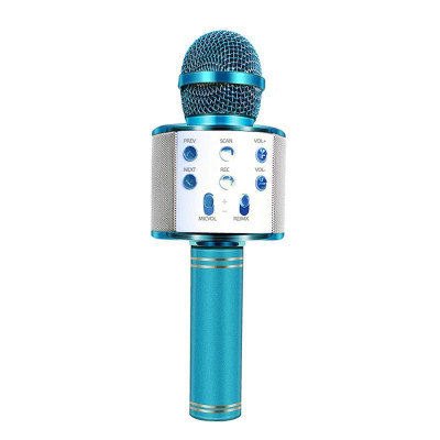 Караоке мікрофон Блакитний WS-858_Blue