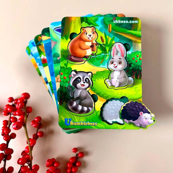 Рамка-вкладач "Лісові тварини – 1" дерев'яна ПСФ057