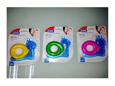 Брязкальце-прорізувач силіконові з рідким наповнювачем на планшетці B04