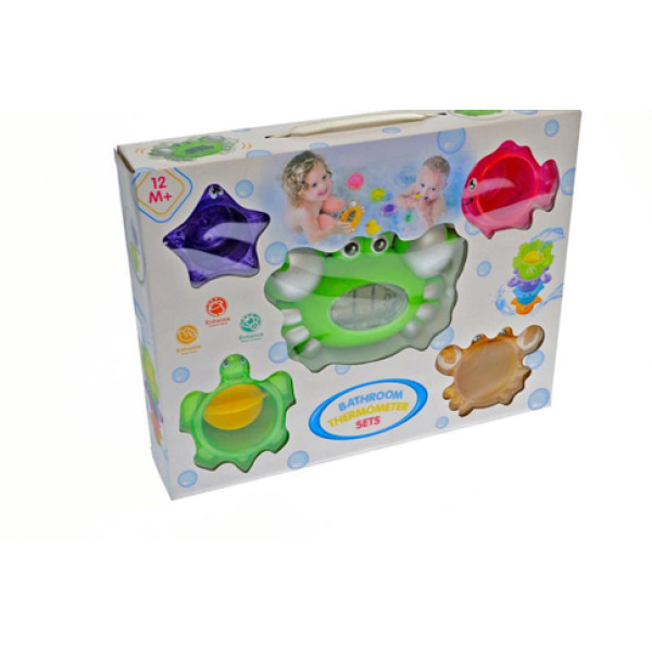 Набір іграшок для ванної кімнати з градусником в коробці. 5536