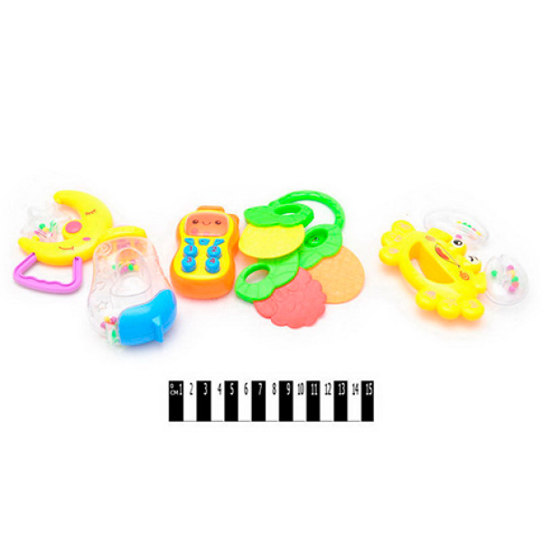 Брязкальце в ручку 5 шт у пакеті 999-33