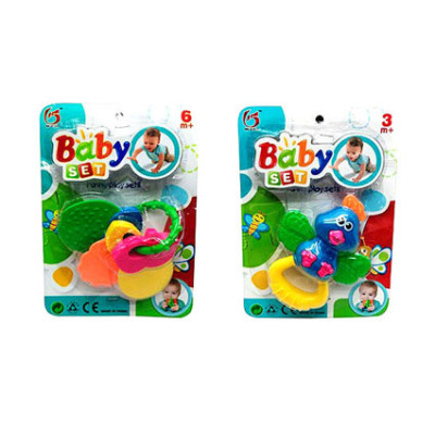 Брязкальце-прорізувач 115 см "Пташка фрукти" 1581BF