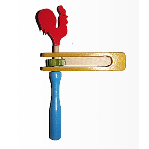 Тріщалка дерев'яна "Півник" Фарбована 13см 172308