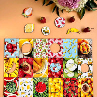 Пазл-сортер UBEE "Дошки Сегена: фрукти" з дерева ПСФ035