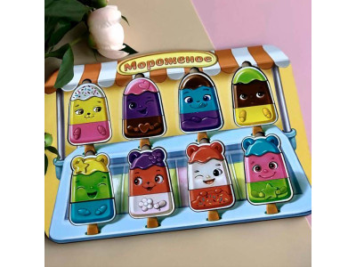 Сортер-пазл UBEE : Морозиво деревяний ПСД076