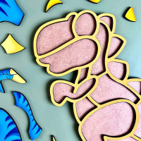 Контурний пазл UBEE - Динозавр з дерева ПСД092