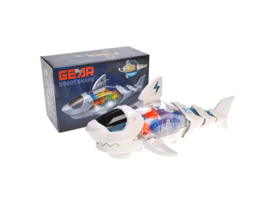 Акула музична на батарейках зі світлом S-1