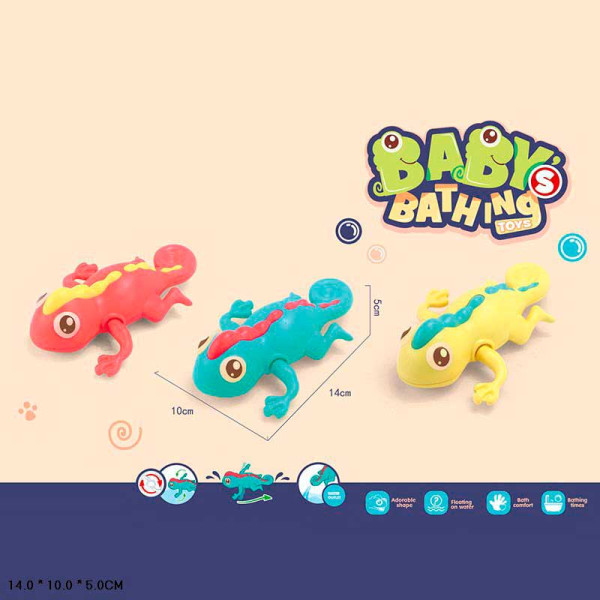 Водоплавні іграшки ящирка заводна 3 кольори в асортименті DF802 Водоплавні іграшки ящирка заводна 3 кольори в асортименті DF802