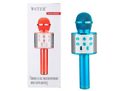 Караоке мікрофон Блакитний WS-858 blue