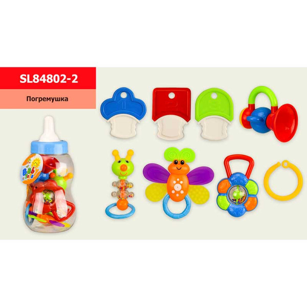 Набір брязкалець в колбі 13*13*29 см 5 видів SL84802-2