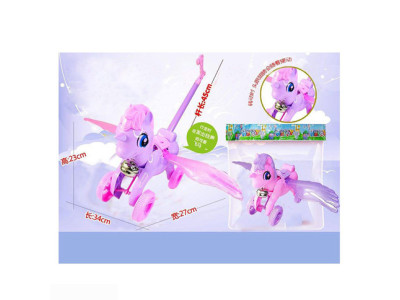 Каталка єдиноріг на палиці 2 кольори 32310B