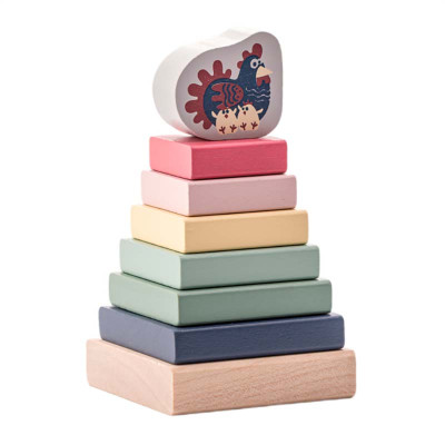 Пірамідка CUBIKA LD-20 із дерева 15894