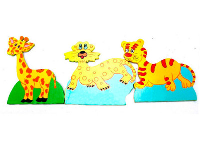 Деревяні фігурки "Тварини на ліжко" 2931-6