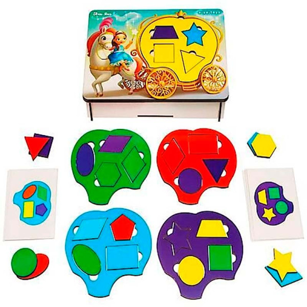 Розвиваюча гра UBEE "Фея та карета"дерев'яна ПСД196 Розвиваюча гра UBEE "Фея та карета"дерев'яна ПСД196