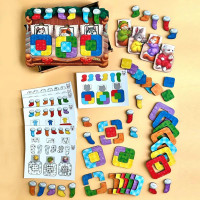 Сортер UBEE "Тварини в ліжечку" із дерева ПСД302