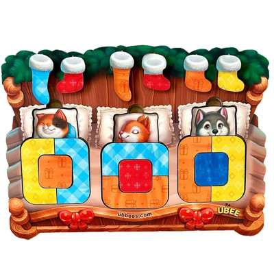 Сортер UBEE "Тварини в ліжечку" із дерева ПСД302