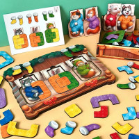 Сортер UBEE "Тварини в ліжечку" із дерева ПСД302