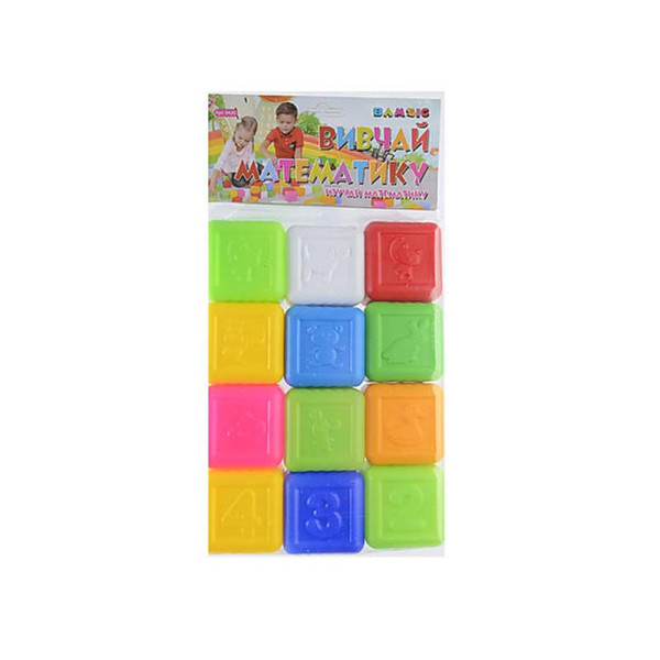 Кубики Бамсик "Вивчай математику" 12 штук 0430 Кубики Бамсик "Вивчай математику" 12 штук 0430