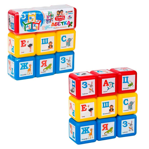 Набір дитячий "Кубики малі (нові) "Абетка" арт 028/4 Бамсик 028/4