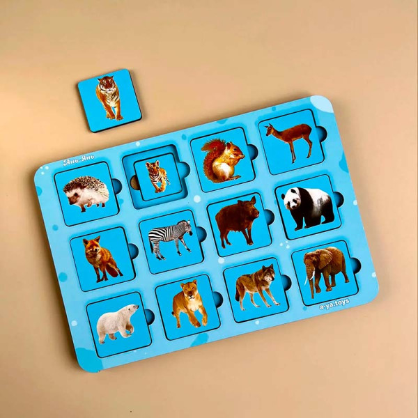 Пазл-сортер UBEE "Мама та малюк" з дерева ПСФ087 Пазл-сортер UBEE "Мама та малюк" з дерева ПСФ087