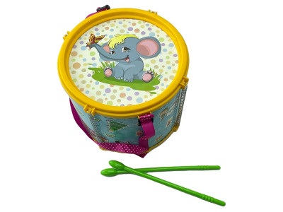 Дитячий барабан великий 1-004_Elephant-Cat Yellow