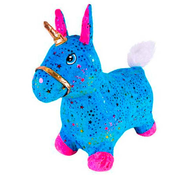 Стрибок гумовий Єдиноріг 40 см RB2524_Blue Стрибок гумовий Єдиноріг 40 см RB2524_Blue