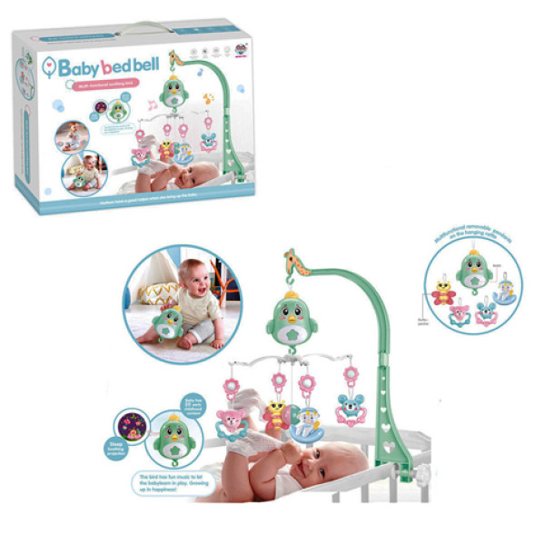 Брязкальце на ліжечко на р/у музика світло проектор 648A-50