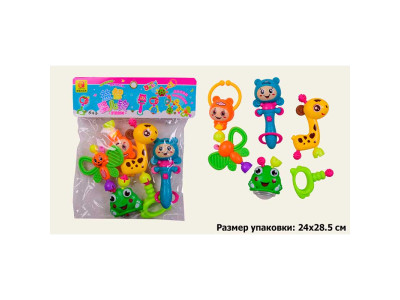 Брязкальце-конструктор брязкальця зчіплюються між собою 6 шт у пакеті 24*2 697-2