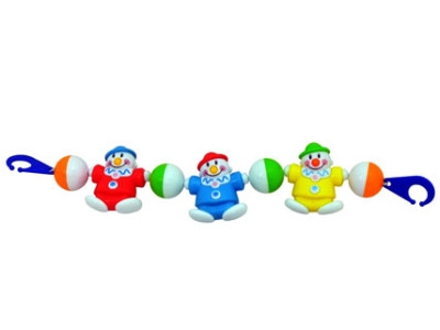 Брязкальце на коляску (клоун) гірлянда 6362B