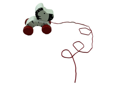 Деревяна каталка "Тварини". W02-4486_Zebra