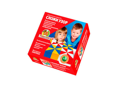 Дерев'яні кубики "Склади візерунок" К-001м