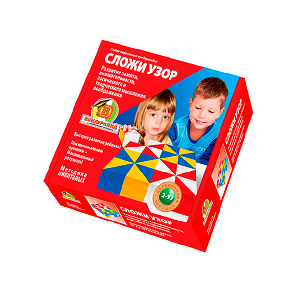 Дерев'яні кубики "Склади візерунок" К-001м