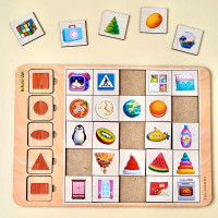 Сортер UBEE : Асоціації - геометричні фігури з дерева ПСД097 Сортер UBEE : Асоціації - геометричні фігури з дерева ПСД097