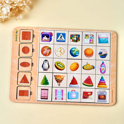 Сортер UBEE : Асоціації - геометричні фігури з дерева ПСД097