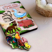 Вкладки UBEE більше або менше: Родина – свійські тварини - 2 деревяні ПСФ003