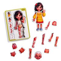 Сортер-пазл UBEE "Анатомія людини – дівчинка - 2" дерев'яний 5 шаровий ПСД263