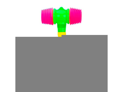 Молоточок пищалка 40 см 596-1_Yellow-Green-Pink