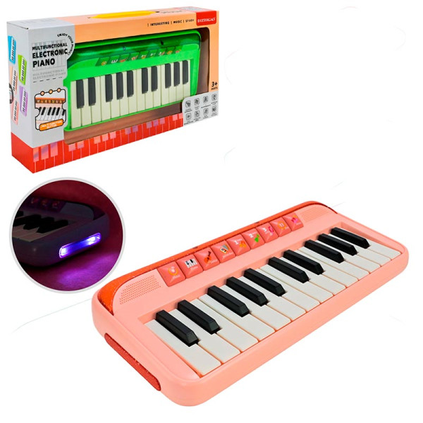 Іграшкове піаніно зі світлом на батарейках 808-25_Pink