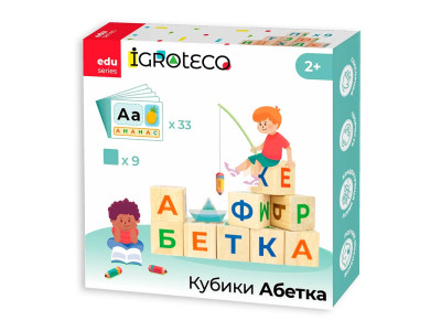 Кубики Igroteko "Українська Абетка" з дерева 900699