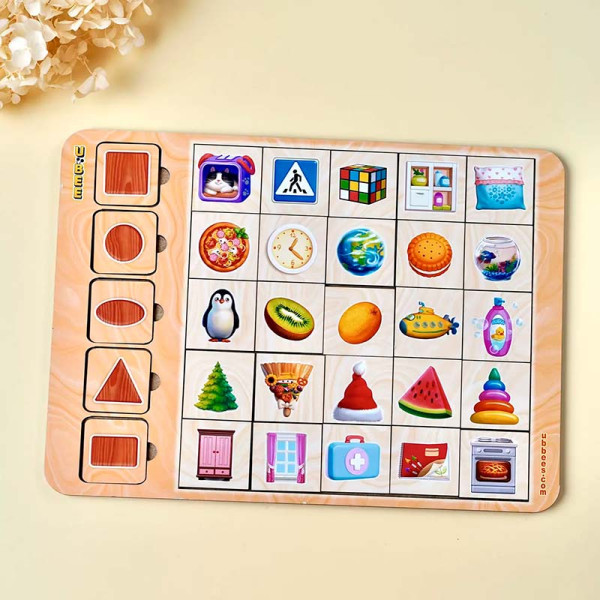 Сортер UBEE : Асоціації - геометричні фігури з дерева ПСД097