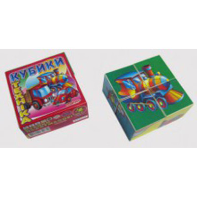 Кубики "Техніка" великі Пром0610