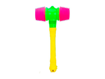 Молоточок пищалка 40 см 596-1_Yellow-Green-Pink