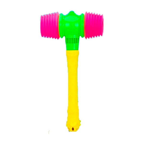 Молоточок пищалка 40 см 596-1_Yellow-Green-Pink