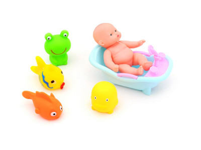 Набір пищалок і пупсів із ванночкою BLS85-50