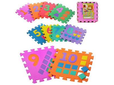 Килимок Мозаїка EVA цифри (10 деталей) у пакеті M 0375