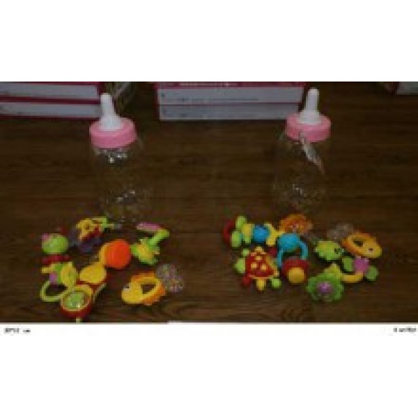 Набір брязкалець 6 шт у колбі (2 види) 5601-5603 Набір брязкалець 6 шт у колбі (2 види) 5601-5603