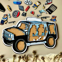 Сортер-головоломка UBEE "Поліція" з дерева ПСФ111